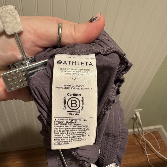Athleta Savannah Joggers Purple Size 12 - Picture 7 of 7